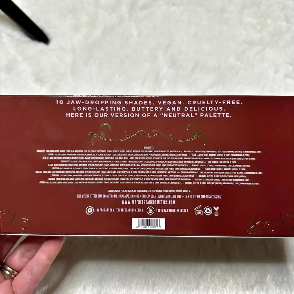 NIB Jeffree Star Androgyny Eyeshadow Palette 10 Shades Full Size